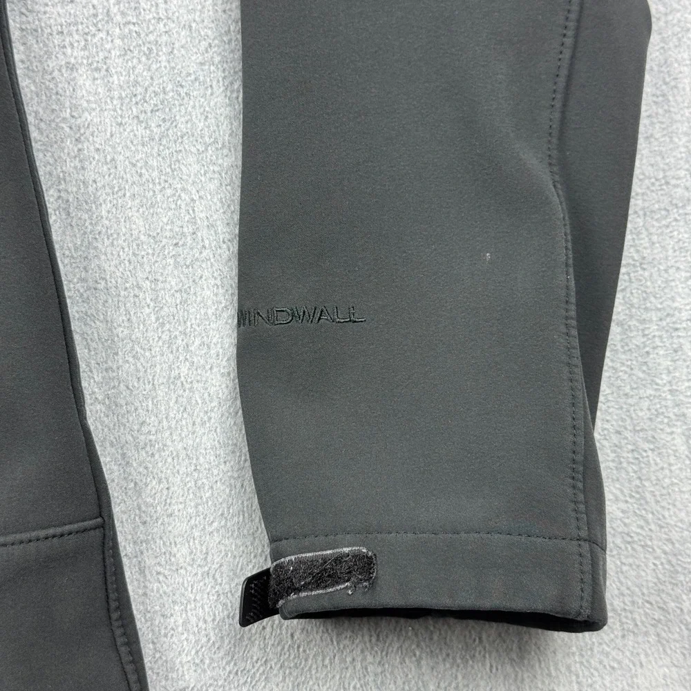 The North Face Jacket Men Medium Black Apex Windwall Fleece Lined Softshell FLAW